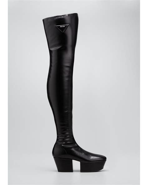 prada overknee boots|Prada Platform Boots for Women .